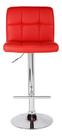 Banqueta De Bar Metal E Estofado Vermelho 113x45 Cm