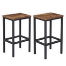 Banqueta de bar VASAGLE MLBC65X, estilo industrial, conjunto de 2 marrons
