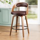 Banqueta de Bar YaFiti 66 cm 26" Giratória material sintético Marrom