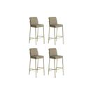 Banqueta de Cozinha Duo 1753 Kit 4 Un Dourado/Linho Bamboo/ano Bamboo - Carraro Banqueta de Cozinha Duo 1753 Kit 4 Un Dourado/Linho Bamboo/ano Bamboo - Carraro