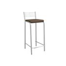 Banqueta de Cozinha Gênova 1B705CR Aço 1 Un Cromado/Suede Cappuccino - Kappesberg