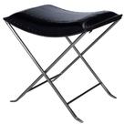 Banqueta de estar dobrável Butler Specialty Melton Black Leather