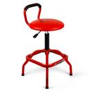 Banqueta de garagem FreekyFit de altura ajustável com encosto vermelho Banqueta de garagem FreekyFit de altura ajustável com encosto vermelho