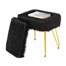 Banqueta de Maquiagem MOOWIND com Armazenamento, Puff Macio, Preto, 38 x 30 x 46 cm Banqueta de Maquiagem MOOWIND com Armazenamento, Puff Macio, Preto, 38 x 30 x 46 cm
