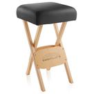 Banqueta de massagem dobrável Saloniture Wood com estojo de transporte