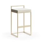 Banqueta Detail Estofado Várias Cores Base Aço Dourado Tam: G - Datelli Design