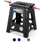 Banqueta dobrável ACKO, dobrável, 40 cm, 180 kg, capacidade de plástico