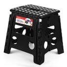 Banqueta dobrável ACSTEP 33 cm de altura, preta pesada