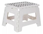 Banqueta Dobrável Banco De Plástico Multiuso 22cm Banquinho Para Camping Pesca Portátil Branco
