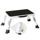 Banqueta dobrável BONTEC ajustável em 3 níveis, 150 kg, branca