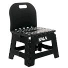 Banqueta Dobrável Com Encosto Preto 22cm 328838 Kala