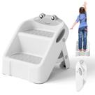 Banqueta Dobrável iBabyMax para Crianças - Com Superfície Antiderrapante (Cinza)