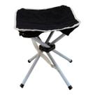 Banqueta Dobrável Portátil Com Bolsa Azul Preta ou Camuflada para Camping Lazer Pesca Stool Ntk Nautika