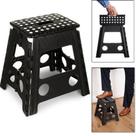 Banqueta Dobrável Retrátil 45cm Compacta Multiuso Pesca Camping Casa Até 150kg