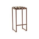 Banqueta Donna Bronze Estampa Triangulo