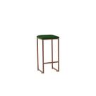 Banqueta Donna Bronze Suede Verde