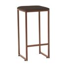 Banqueta Donna Bronze Tecido Sintético Marrom