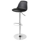 Banqueta Eiffel Evolux BC2023 Branca Giratória Regulagem Altura Estofada Design Eames 100kg