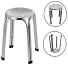 Banqueta em Aço Inox Banco Mocho 47cm Clinica Salão
