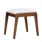 Banqueta Embaú Nacional Móveis 47 cm (Altura) Madeira Tauari Pinhão Tecido Chic Cor Bege