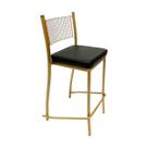 Banqueta Empilhável Altura 75cm para Bar cor Dourado Fosco assento preto Banqueta Empilhável Altura 75cm para Bar cor Dourado Fosco assento preto