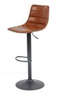 Banqueta George PU Marrom Base Preta Giratoria 111cm - 49910 Banqueta George PU Marrom Base Preta Giratoria 111cm - 49910
