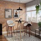 Banqueta Giratória Almere Branca