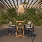 Banqueta Gourmet Alta 47cm x 76cm Polipropileno Rattan 2 Un