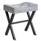 Banqueta IBUYKE de linho em forma de U com X-Leg azul cinza WBD018L Banqueta IBUYKE de linho em forma de U com X-Leg azul cinza WBD018L