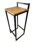 Banqueta Industrial Com encosto Alta Bistrô Estilo Rustica para balcão Banqueta Industrial Com encosto Alta Bistrô Estilo Rustica para balcão