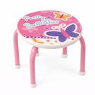 Banqueta infantil cadeira degrau multiuso rosa