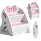 Banqueta infantil TPN rosa antiderrapante dobrável em 2 etapas