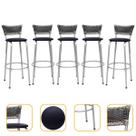 Banqueta Itagold Alta 70cm 5 Unidades Premium Acabamento Da Estrutura Prata Encosto Junco Degradê