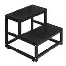 Banqueta LIANTRAL em aço de 2 degraus em madeira 38x38x36 cm 225kg