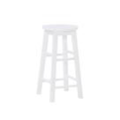 Banqueta Linon Zeke White 24 com assento redondo Banqueta Linon Zeke White 24 com assento redondo