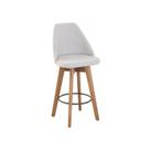 Banqueta Maya Gourmet Giratória -tamanho Médio 62 Cm Do Chão Até O Assento-tecido Linho