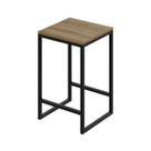 Banqueta Média 38x36x60cm Active Yescasa Marrom/Lâmina Mel/Preto