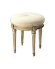Banqueta Offex Transitional Driftwood redonda cinza