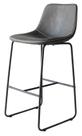 Banqueta Oxford material ecológico Cinza Vintage com Base Aco 106 cm - 61205