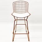 Banqueta para bancada alta BERTÓIA maciça Cobre assento branco Altura 80cm - Poltronas do Sul Banqueta para bancada alta BERTÓIA maciça Cobre assento branco Altura 80cm - Poltronas do Sul