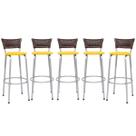Banqueta Para Cozinha Americana Estrutura Prata Kit 5un Cadeira Balcão Bar Encosto Junco Argila 70cm Itagold Banqueta Para Cozinha Americana Estrutura Prata Kit 5un Cadeira Balcão Bar Encosto Junco Argila 70cm Itagold