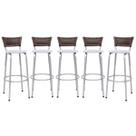 Banqueta Para Cozinha Americana Estrutura Prata Kit 5un Cadeira Balcão Bar Encosto Junco Argila 70cm Itagold Banqueta Para Cozinha Americana Estrutura Prata Kit 5un Cadeira Balcão Bar Encosto Junco Argila 70cm Itagold