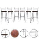 Banqueta Para Cozinha Americana Estrutura Prata Kit 6un Cadeira Balcão Bar Flórida Itagold Banqueta Para Cozinha Americana Estrutura Prata Kit 6un Cadeira Balcão Bar Flórida Itagold