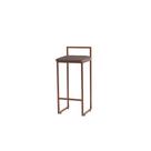 Banqueta Pietra Bronze Suede Mascavo - Metal Móveis