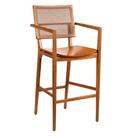 Banqueta Piter 55cm Madeira Maciça com Braço - Sallar Home