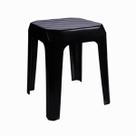 BANQUETA PLÁSTICA 140K REFORÇADA PRETA 34x34x41CM BF3 ASTRA LAVAVEL E IMPILHAVEL