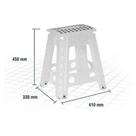 Banqueta Plástica Dobrável 45cm 150kg Para Limpeza Firme Kala Cor Branco