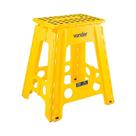 Banqueta plástica dobrável amarela vonder 150kg altura 450mm Banqueta plástica dobrável amarela vonder 150kg altura 450mm