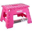 Banqueta Plástica Dobrável Rosa 220 Mm Vonder
