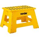 Banqueta Plástica Multiuso Dobrável 150KG 220mm Amarela VONDER